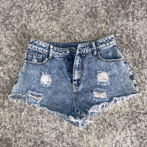 Dark denim jeans shorts. Size xs